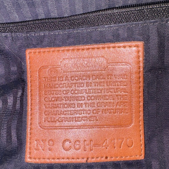 Coach Vintage 1996 Flap Shopper British Tan Leather Shoulder Bag USA - Picture 9 of 14